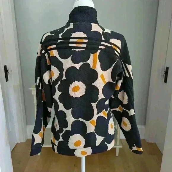 Marimekko Adidas Unikko Collab. Flower Fleece Jacket Track Top Size Small - Picture 6 of 12
